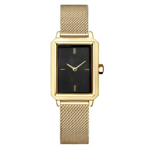 exquisite quartz women's watches simple design 316L square stainless steel watch case for women