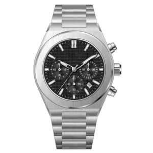 custom logo private label brand stainless steel mans luxury chronograph watch