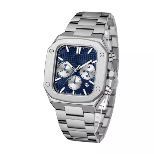custom shape stainless steel watch case chronograph movement watches - Image 3