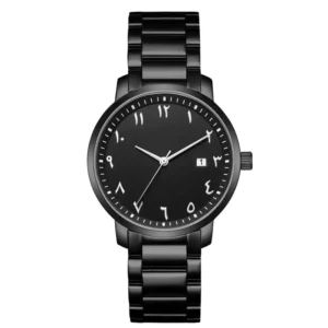 arabic numbers mens fashion custom logo quartz watch stainless steel luxury wristwatch