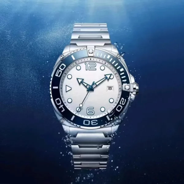 OEM Customized Men's Luxury Stainless Steel Diving Watch Silicone Strap - Image 6